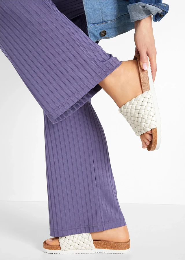 Mules tressées, Couleur: beige