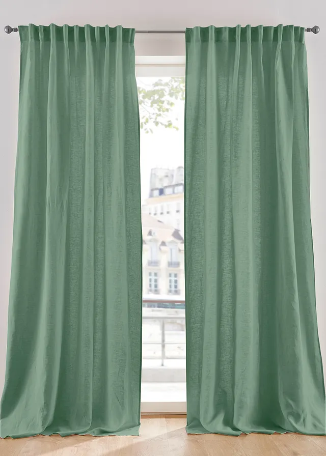 Draperie de bumbac cu in (1 buc.)