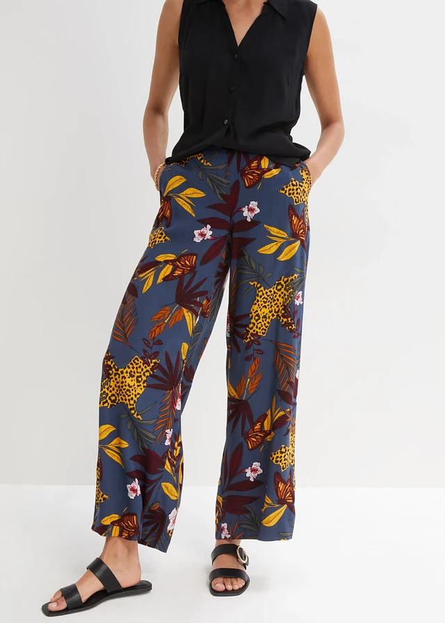 Marlene Dietrich broek van viscose • donkergrijs gedessineerd • product-page.page-title-suffix