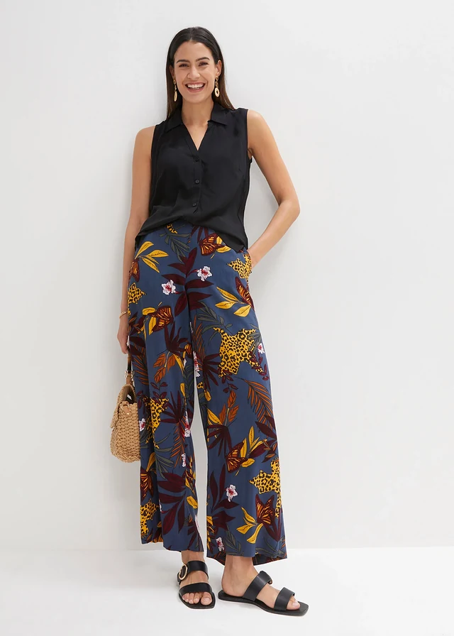 Marlene Dietrich broek van viscose • donkergrijs gedessineerd • product-page.page-title-suffix