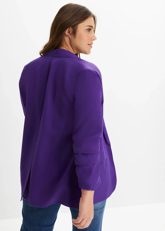 Blazer met plooitjes, Kleur: paars