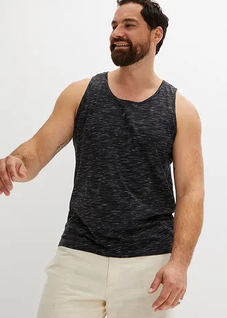 Tanktop (set van 2), Kleur: zwart gemêleerd+lichtgrijs gemêleerd