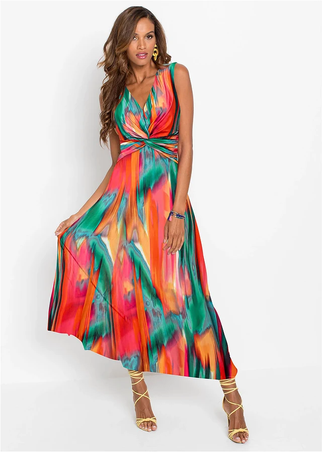 Robe longue • vert-rose vif-orange imprimé • product-page.page-title-suffix