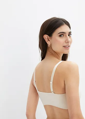 Vattázott Feel Comfort Seamless Bandeau melltartó levehető vállpántokkal • homokbézs • bonprix áruház