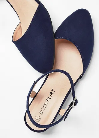 Escarpins slingback à talon bas • bleu foncé • Boutique bonprix
