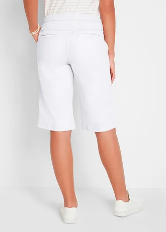 Bermuda avec taille élastiquée • blanc • Boutique bonprix