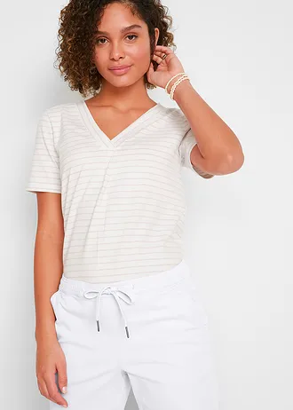 Bermuda avec taille élastiquée • blanc • Boutique bonprix