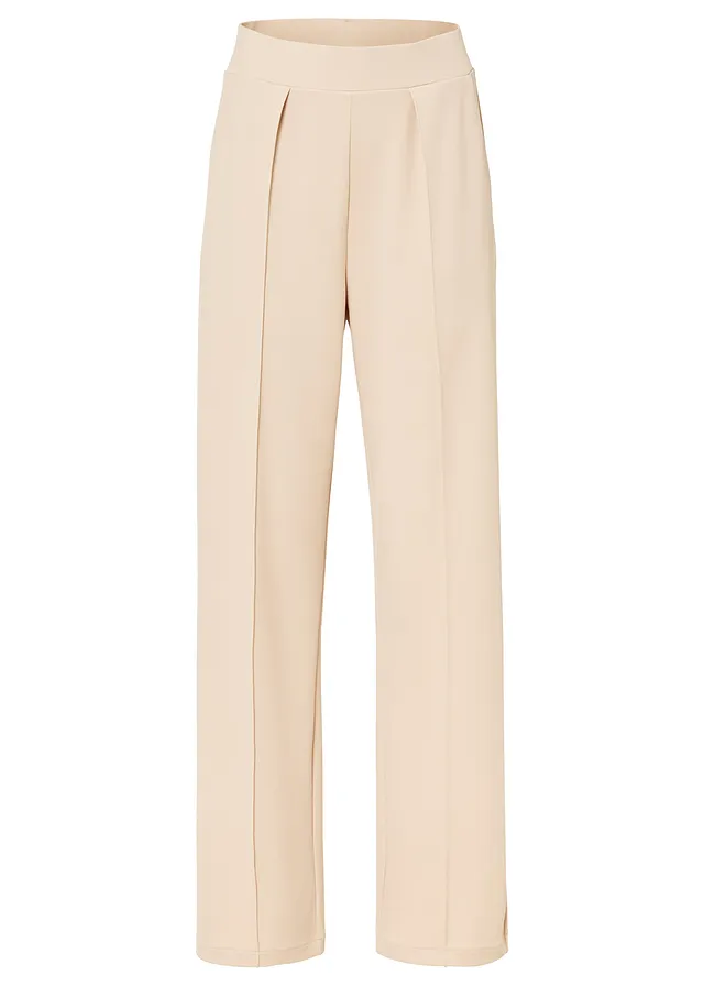 Pantalon élastiqué en interlock épais • sable clair • Boutique bonprix