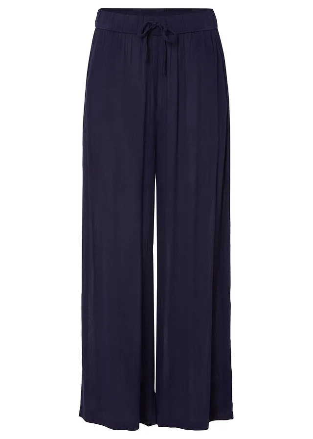 Wijde broek van soepele viscose