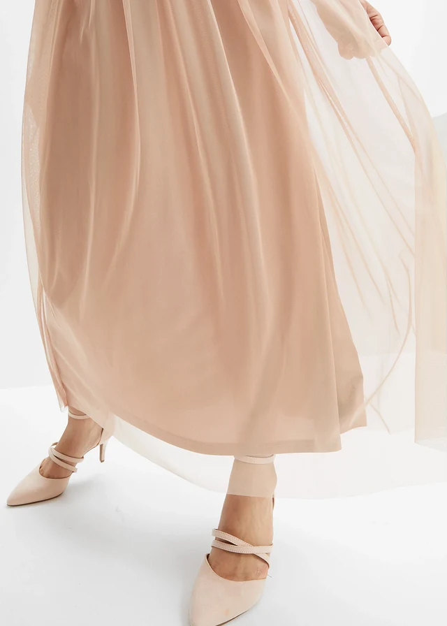 Maxi jurk met pailletten borduursel • roze • product-page.page-title-suffix