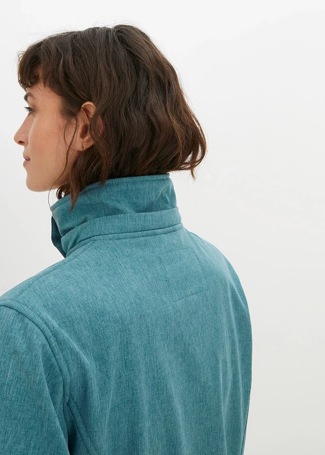 Softshell jas, waterafstotend • zeeturkoois mêlee • product-page.page-title-suffix