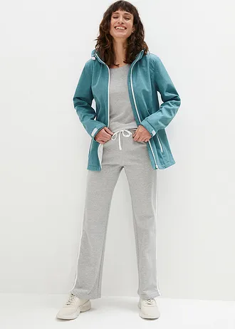 Softshell jas, waterafstotend, Kleur: zeeturkoois mêlee