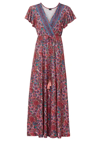Gedessineerde maxi jurk van jersey • roze • bonprix online shop
