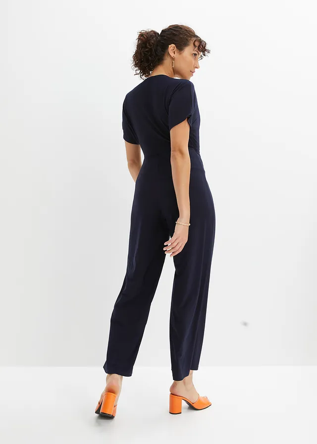 Jersey jumpsuit, Kleur: donkerblauw
