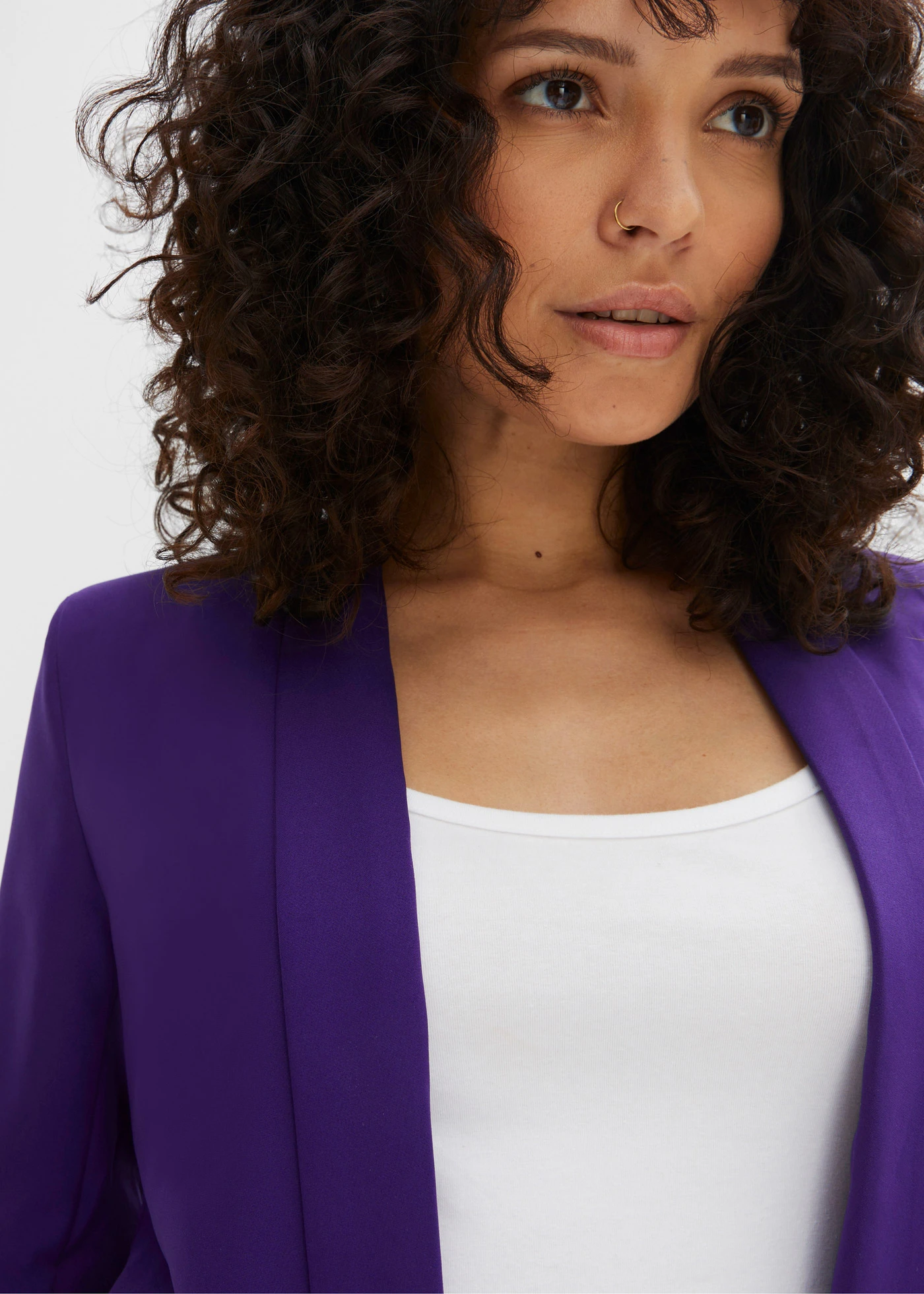 Blazer met plooitjes • paars • bonprix online shop