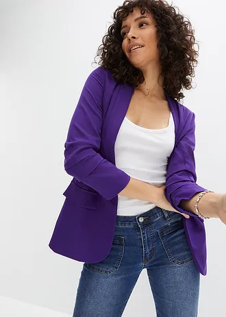 Blazer à manches froncées • violet • Boutique bonprix