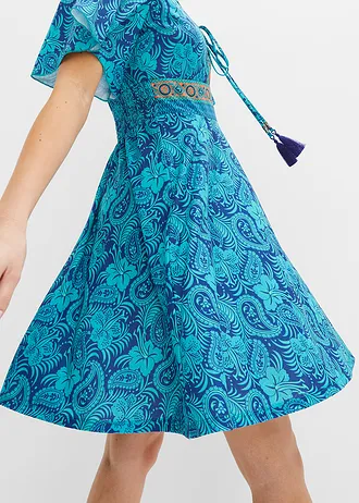 Jersey jurk • turkoois paisley • bonprix online shop