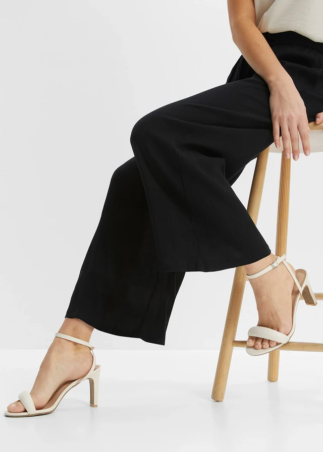 Pantalon en viscose, taille élastiquée • noir • product-page.page-title-suffix