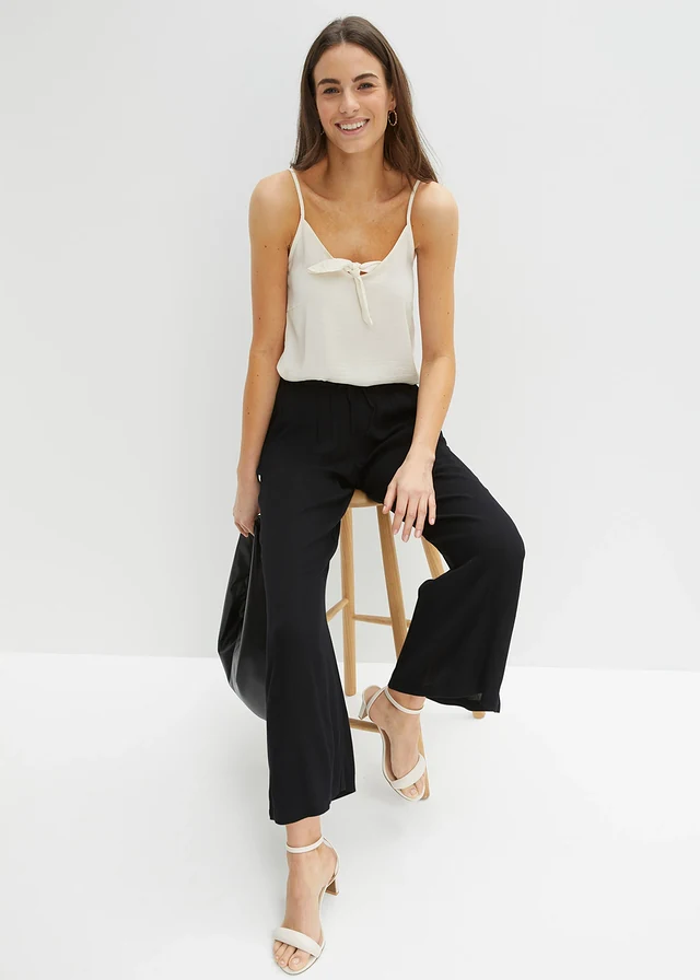 Pantalon en viscose, taille élastiquée • noir • product-page.page-title-suffix