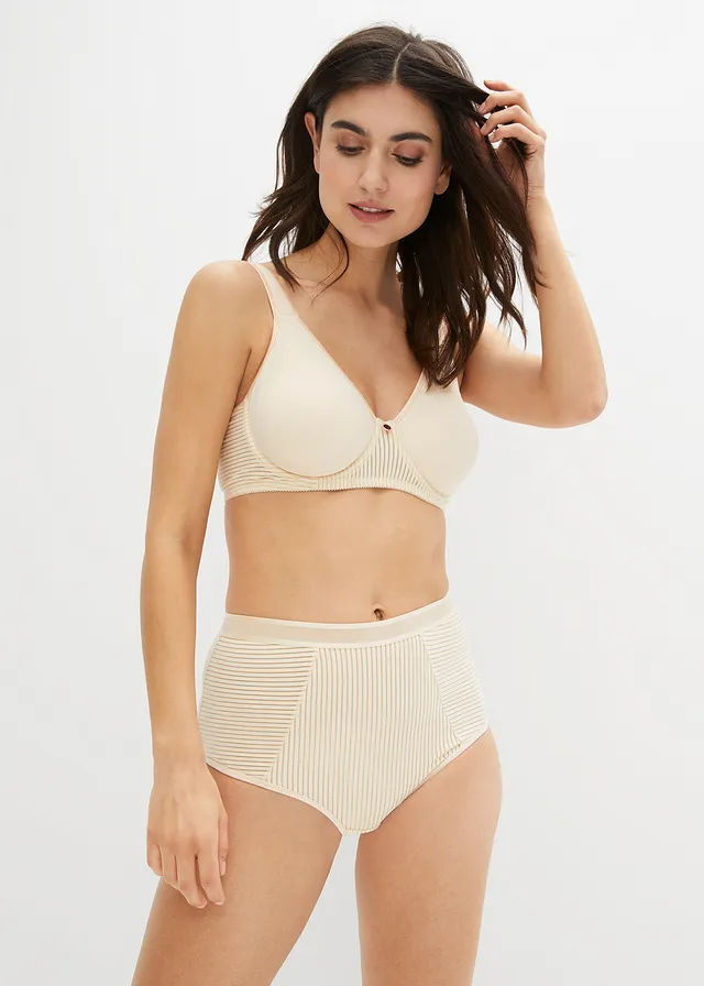 Minimizer bh met gewatteerde bandjes, Kleur: sandbeige