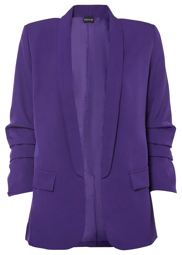 Blazer met plooitjes • paars • bonprix online shop