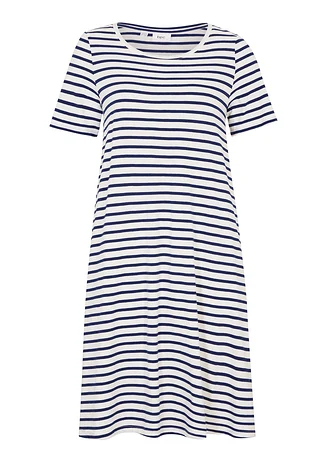 Katoenen shirtjurk met effectgaren