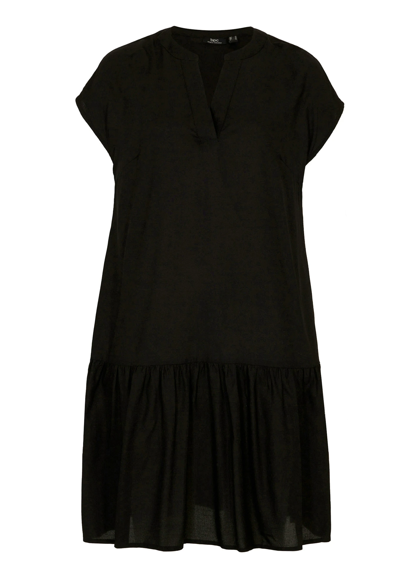 Knielange, geweven tuniekjurk van viscose • zwart • bonprix online shop