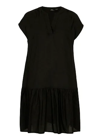 Knielange, geweven tuniekjurk van viscose • zwart • bonprix online shop