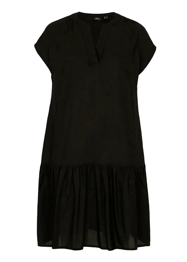 Tunikové šaty z jemné viskózy • černá • bonprix obchod