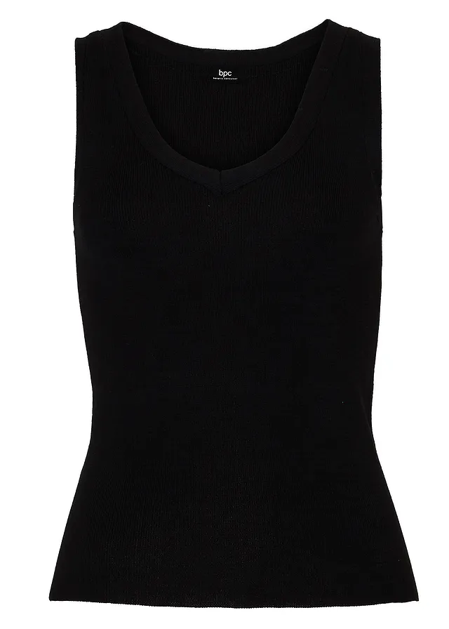 Ľahký pletený top s výstrihom do V