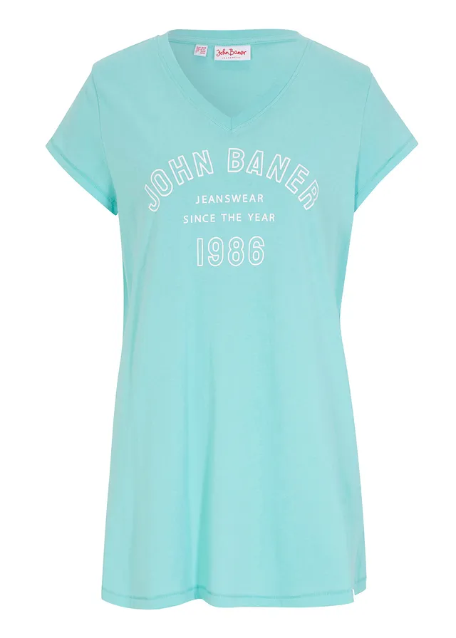 Longshirt • Pacifisch groen met print • bonprix online shop