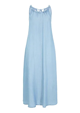 Spijkerjurk van soepel vallend lyocell, Kleur: lichtblauw denim