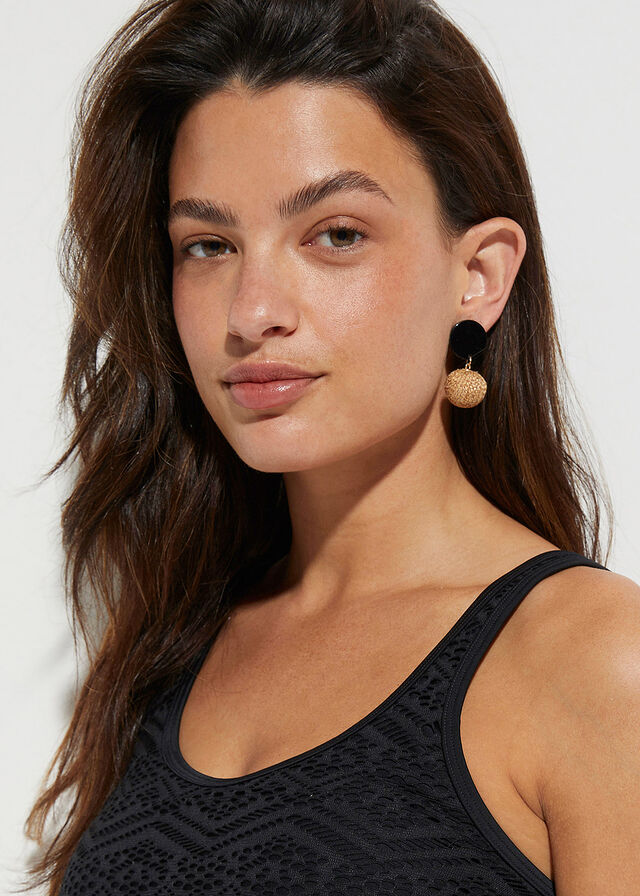 Tankini (2 części) z kieszonką na protezy, z poliamidu z recyklingu