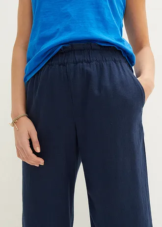 Pantalon large, longueur mollet • bleu foncé • Boutique bonprix