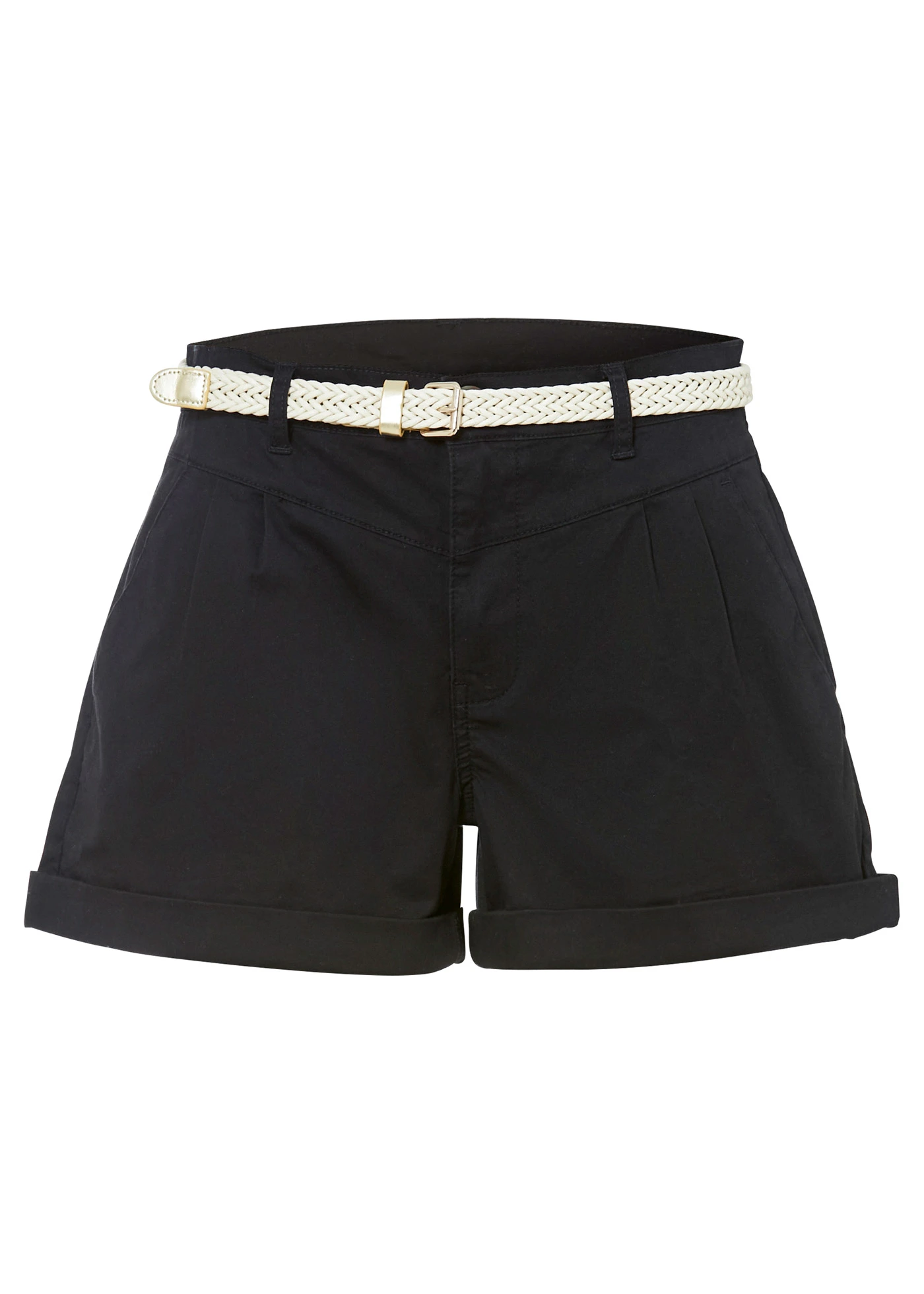 Short en coton extensible • noir • Boutique bonprix