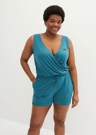 Žerzejový overal z měkké viskózy, barva: zelený pepř