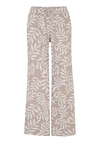 Gedessineerde palazzo broek van soepele viscose • taupe-wit gedessineerd • bonprix online shop