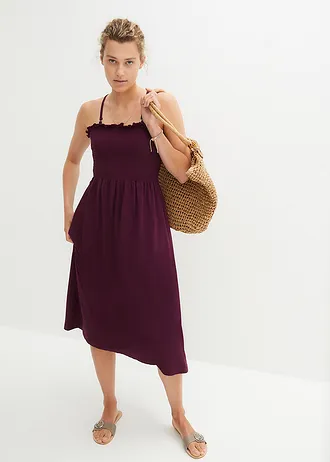 Rochie din jerse din bumbac organic 100% • mov întunecat • magazin bonprix