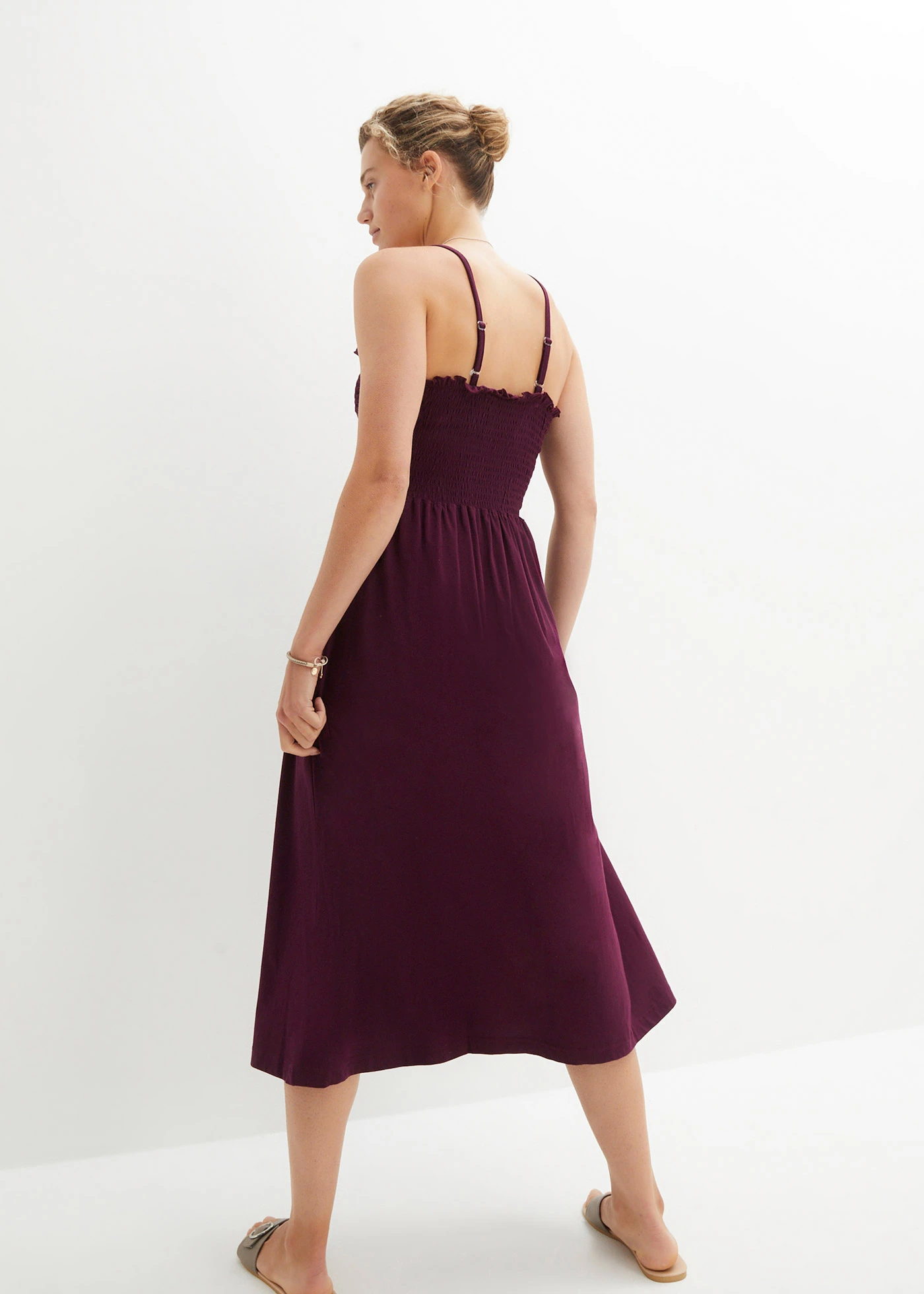 Jersey jurk van puur biologisch katoen • vlierbes • bonprix online shop