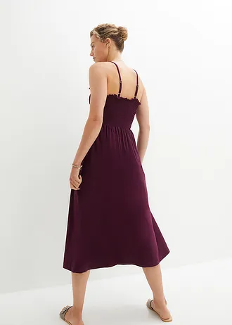 Jersey jurk van puur biologisch katoen • vlierbes • bonprix online shop