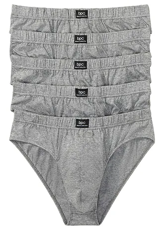 Chilot maxi din bumbac (set/5 buc.) • gri melanj • magazin bonprix