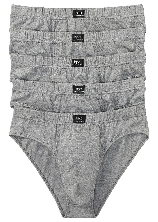 Chilot maxi din bumbac (set/5 buc.) • gri melanj • magazin bonprix