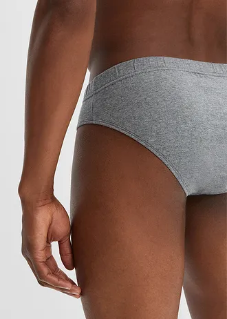 Lot de 5 slips Maxi coton • gris chiné • Boutique bonprix