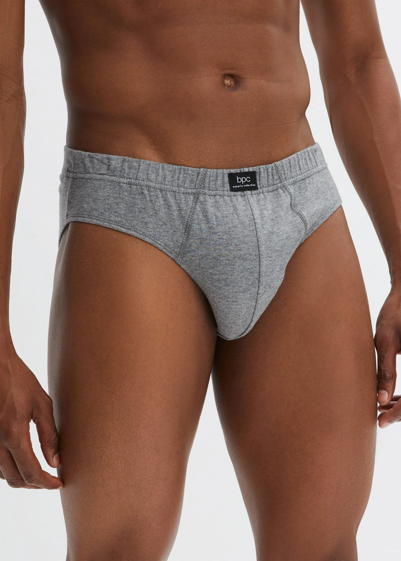 Maxislip van katoen (set van 5) • grijs gemêleerd • bonprix online shop