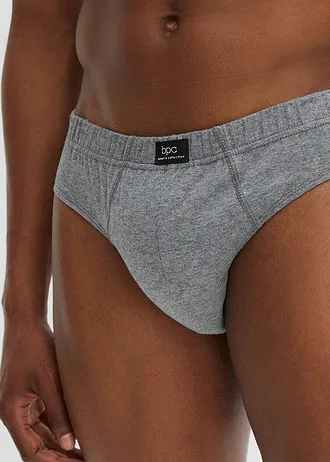 Lot de 5 slips Maxi coton • gris chiné • Boutique bonprix