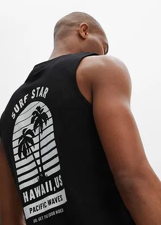 Ujjatlan póló tiszta pamutból, Loose Fit • fekete • bonprix áruház