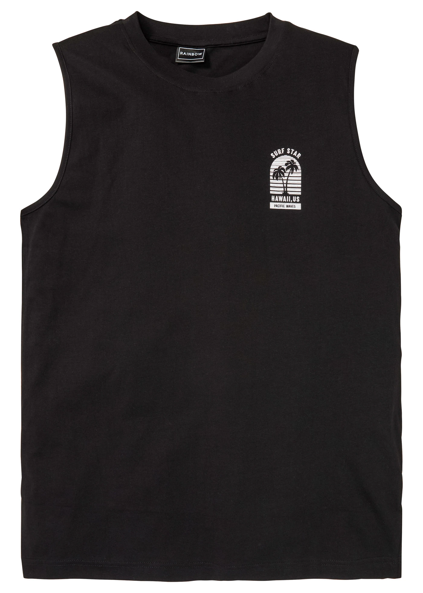 Maiou sport 100% din bumbac, Loose Fit • negru cu imprimeu • magazin bonprix