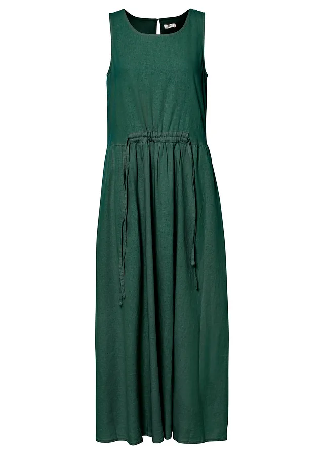 Rochie maxi din material subțire cu in și viscoză