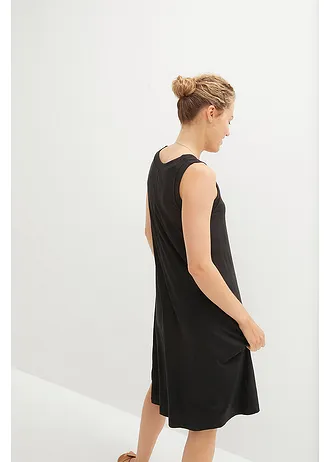 Jersey jurk van soepele viscose • zwart • bonprix online shop