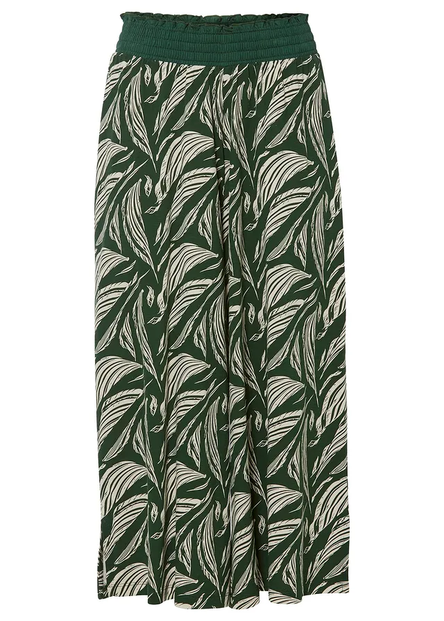 Pantaloni din jerse din mix cu bumbac și viscoză